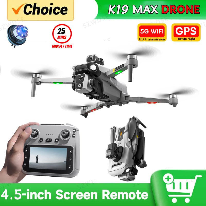 Fishing Gps - 2026 K19 MAX GPSドローン カメラ付き釣り用エアドロップ 自動回転