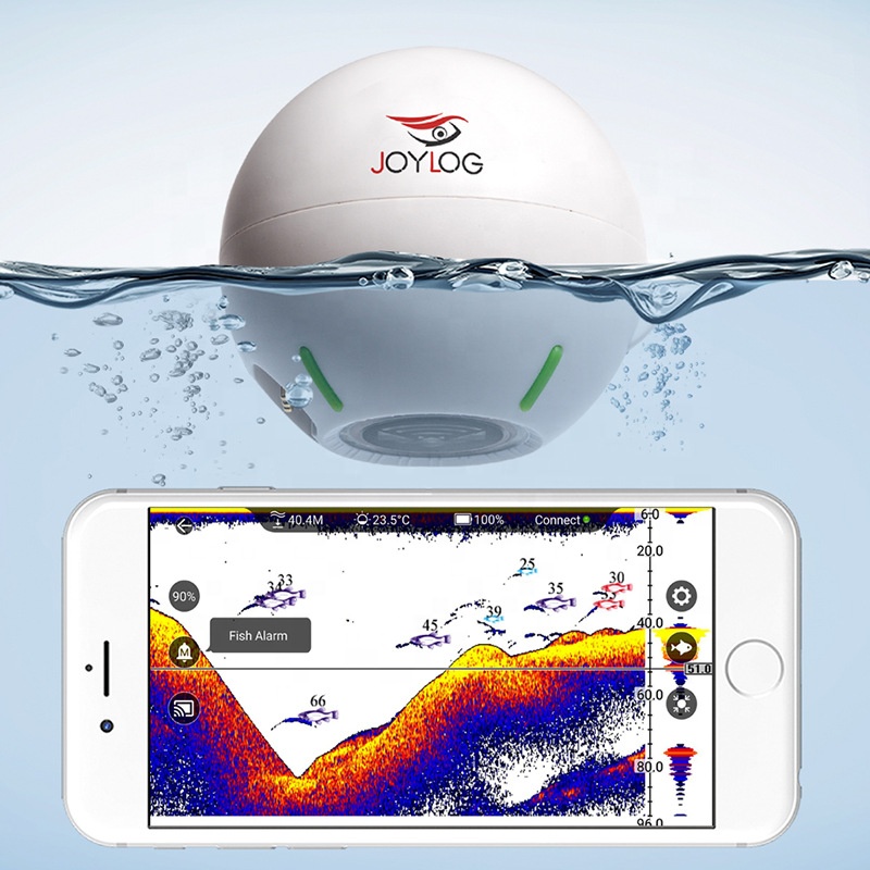 Fish Finder - 新型卸売 水深0.6m〜40m 125KHz 超音波ミニワイヤレスソナー ポータブル魚群探知機センサー