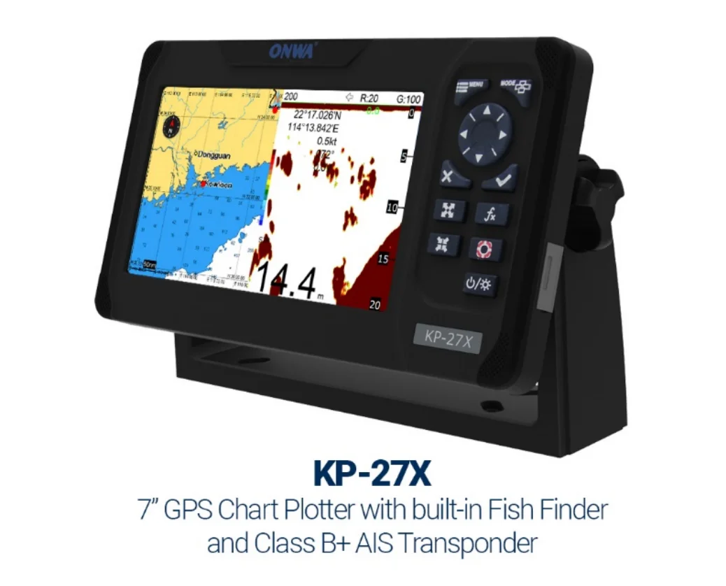 7インチ オンワ KP-27X。 クラスB+ AIS & 魚 - Fish Finder のレビューと価格