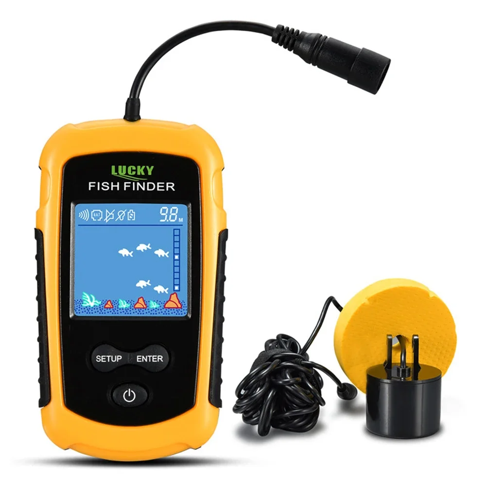 ラッキー液晶カラースクリーンポータブル有線魚群探知機 100 - Fish Finder Portable のレビューと価格
