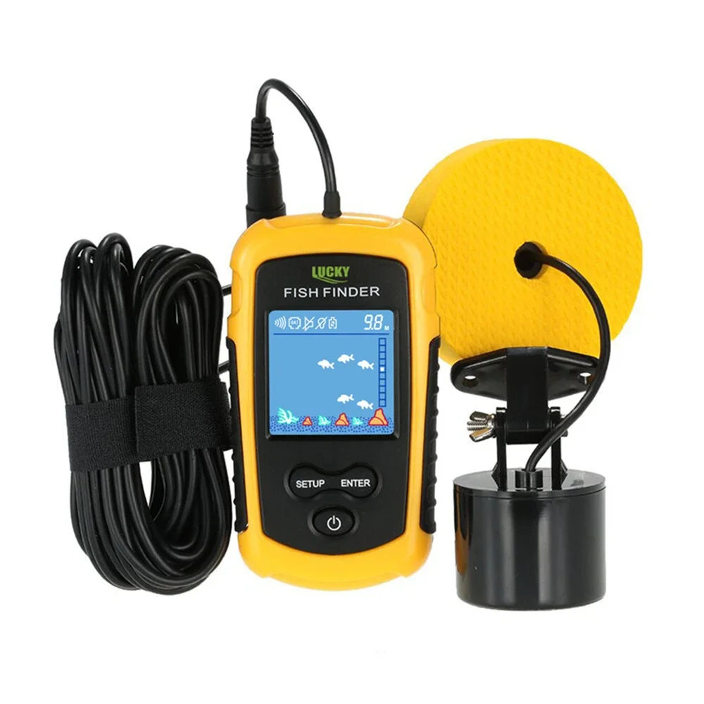 ラッキー液晶カラースクリーンポータブル有線魚群探知機 100 - Fish Finder Portable のレビューと価格