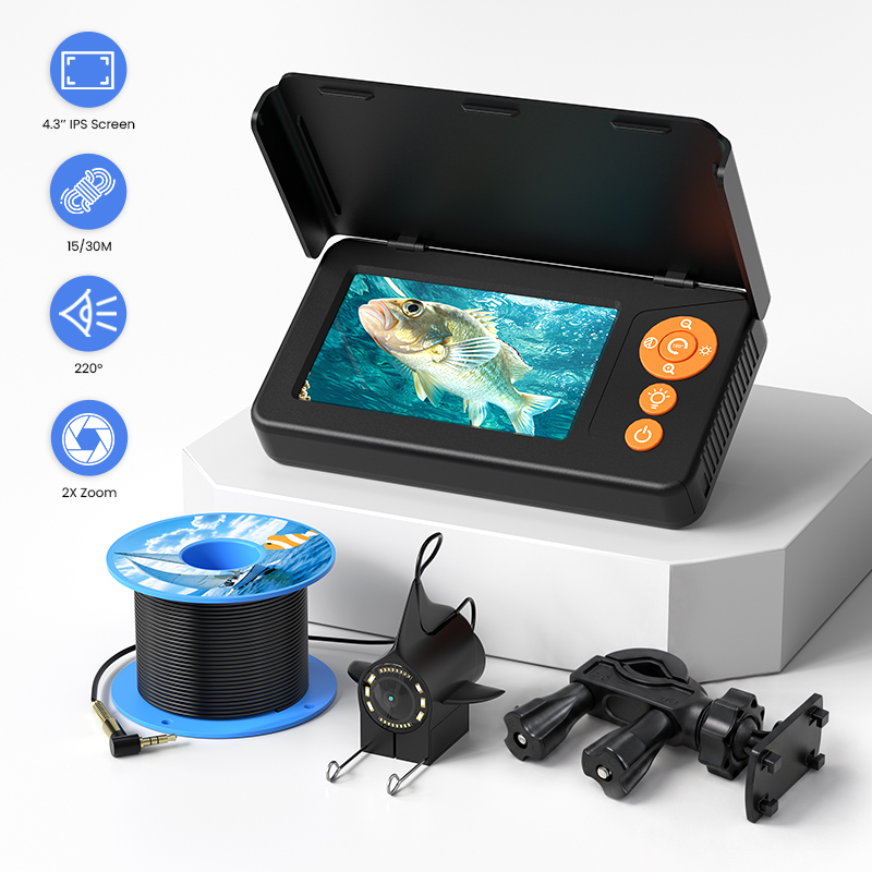 水中釣り用カメラ。4.3インチ画面、携帯可能。夜間撮影機能付 - Fish Finder Portable のレビューと価格