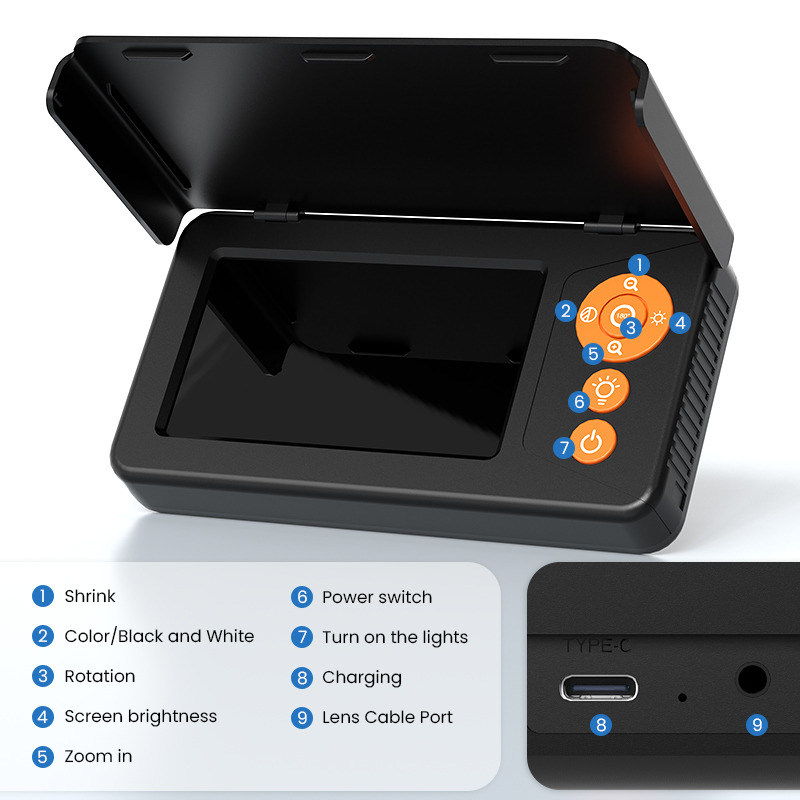 水中釣り用カメラ。4.3インチ画面、携帯可能。夜間撮影機能付 - Fish Finder Portable のレビューと価格