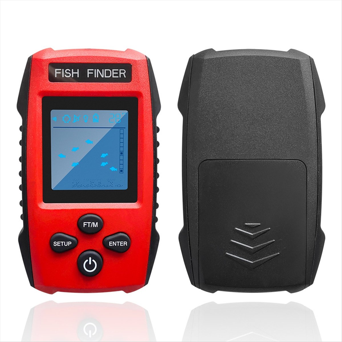 カラー液晶魚群探知機 有線ソナー送信機 検出深度計付き 釣り - Fishing Depth Finder のレビューと価格