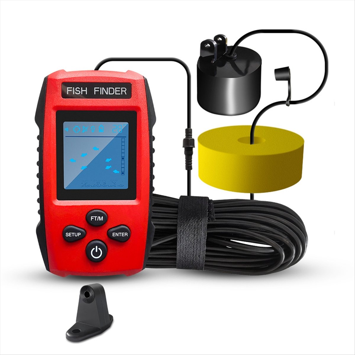 カラー液晶魚群探知機 有線ソナー送信機 検出深度計付き 釣り - Fishing Depth Finder のレビューと価格