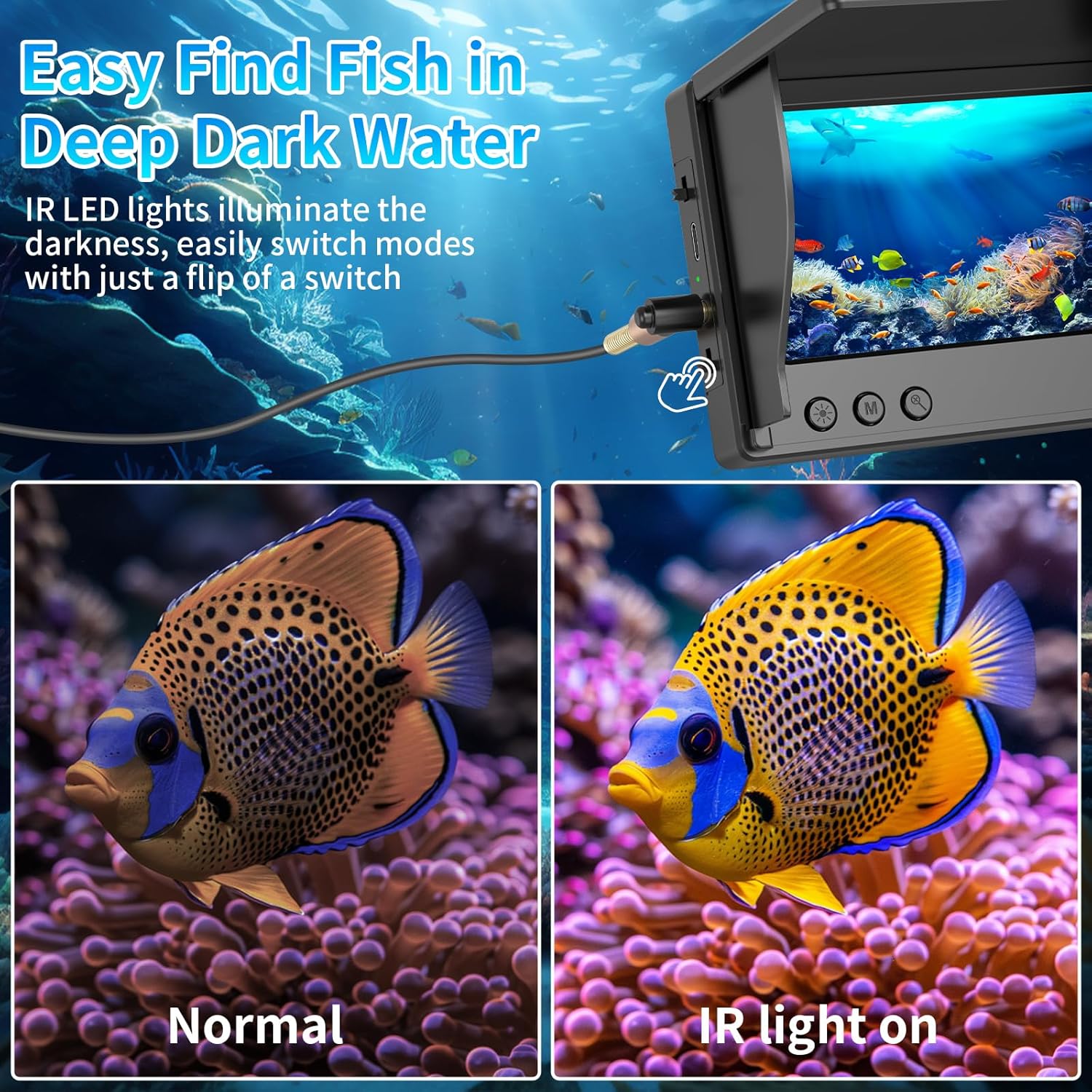 水中釣りカメラ 4.3インチLCDディスプレイ 1080P  - Fishing Camera のレビューと価格